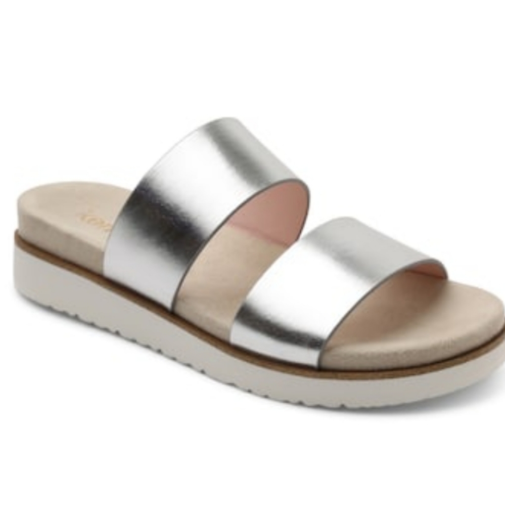 Kensie Dominic Slide Sandal in Silver (Metallic